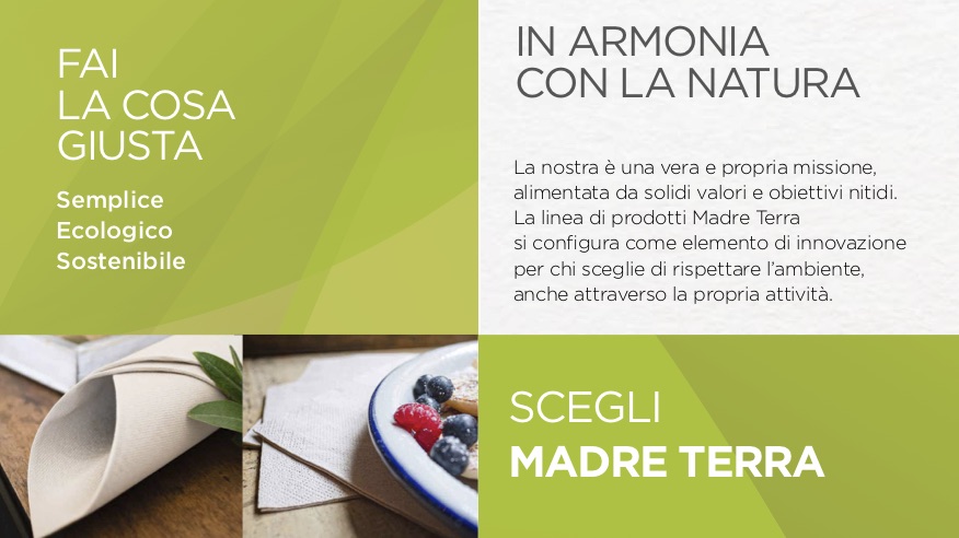 INDUSTRIE CELTEX – Nuova linea per la tavola in carta 100% ecologica MADRE TERRA